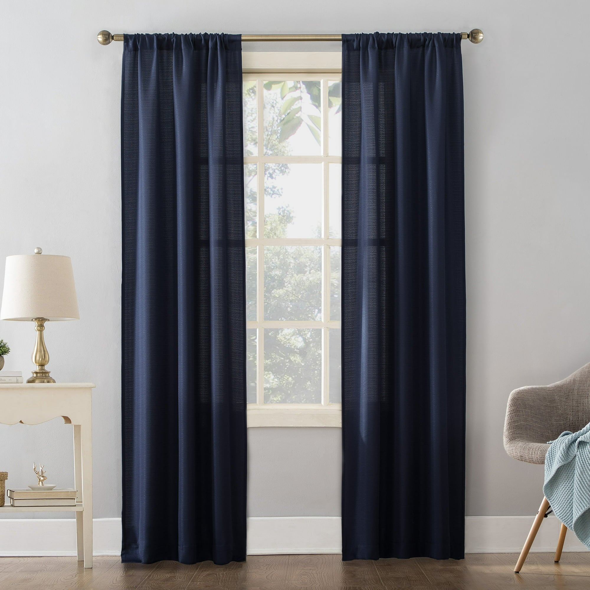 Textured Solid Rod Pocket Curtain Panel, 38 Textured Solid Rod Pocket Curtain Panel, 38